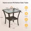 Table de bout Tribesigns, table de bout d'extérieur en rotin 2 niveaux pour porche
