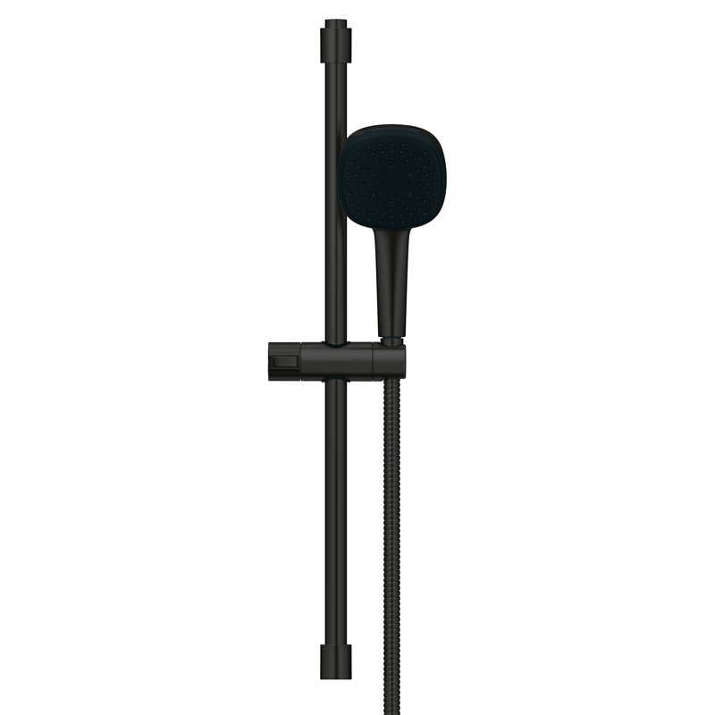Tempesta 110 Square 24in Shower Rail Set, 2-Spray, Matte Black