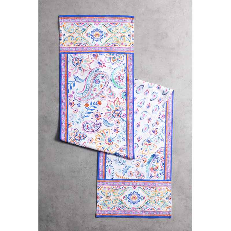 Maison d'Hermine Indian Floral 100% Cotton Table Runner - Single Layer - 14.5" x 108", 14.5" x 108"