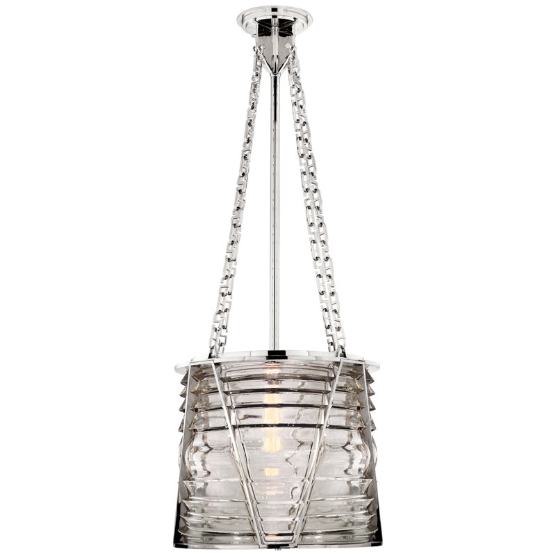 Ralph Lauren Chatham 1 Light Large Pendant, Polished Nickel, 17" H x 18.5" W x 18.5" D