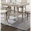 Table de salle à manger paresseuse transitionnelle de 20 po, finition grise / beige, placages de bois massif 6