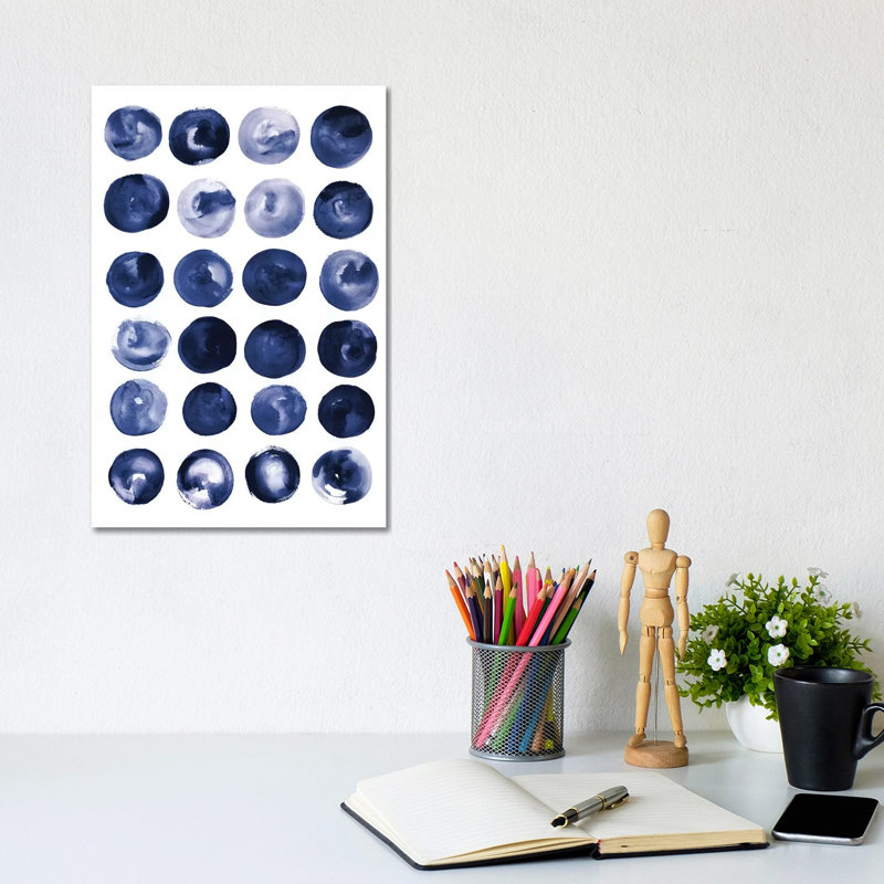 Blue Rain Iii 1 Piece Wrapped Canvas Wall Art, 20.32 cm H x 30.48 cm W