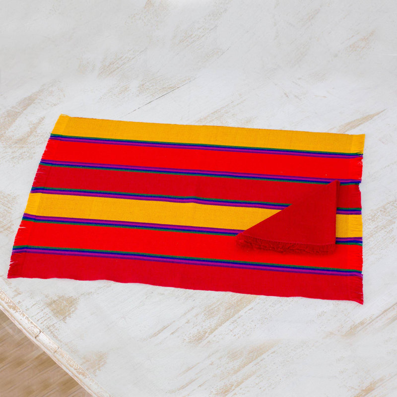 Ensemble de napperon en coton 6 pièces style champêtre brexlie