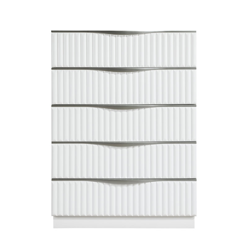 Commode luxueuse 1 pièce avec commode à 5 tiroirs avec poignées élégantes