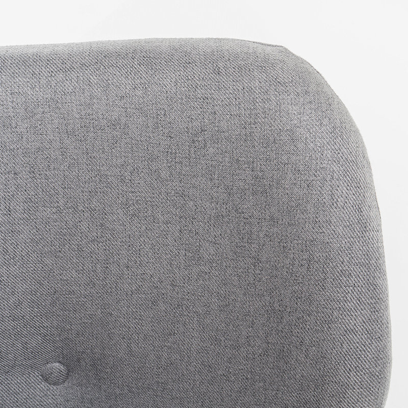 Fauteuil capitonné à quatre pieds, idéal pour de multiples usages, design simple et classique pour divers styles de décoration