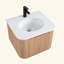 Meuble-lavabo mural 24 po avec lavabo courbé, meuble-lavabo flottant moderne avec tiroir à fermeture en douceur-1360044136