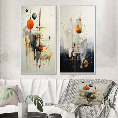Minimalism Astrology Muted Art - Astrology Wall Art Living Room Set Of 2
