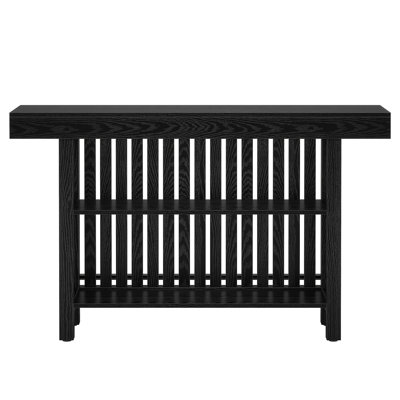 Unité de bar 63 po Modern Home - Mini table de bar à 2 niveaux avec repose-pieds