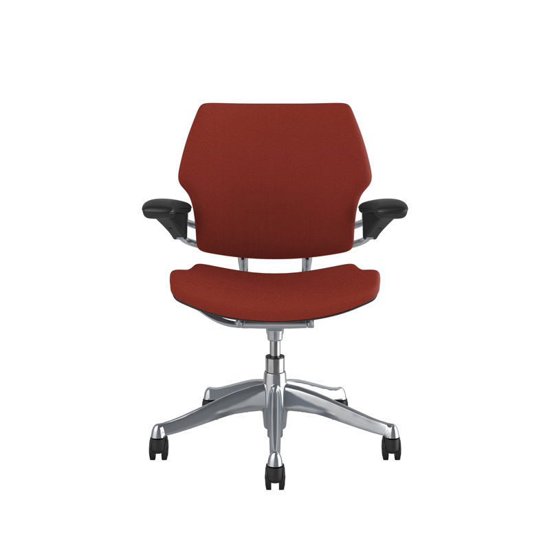 Freedom Task Chair, Pumpkin, Polished Aluminum/Graphite