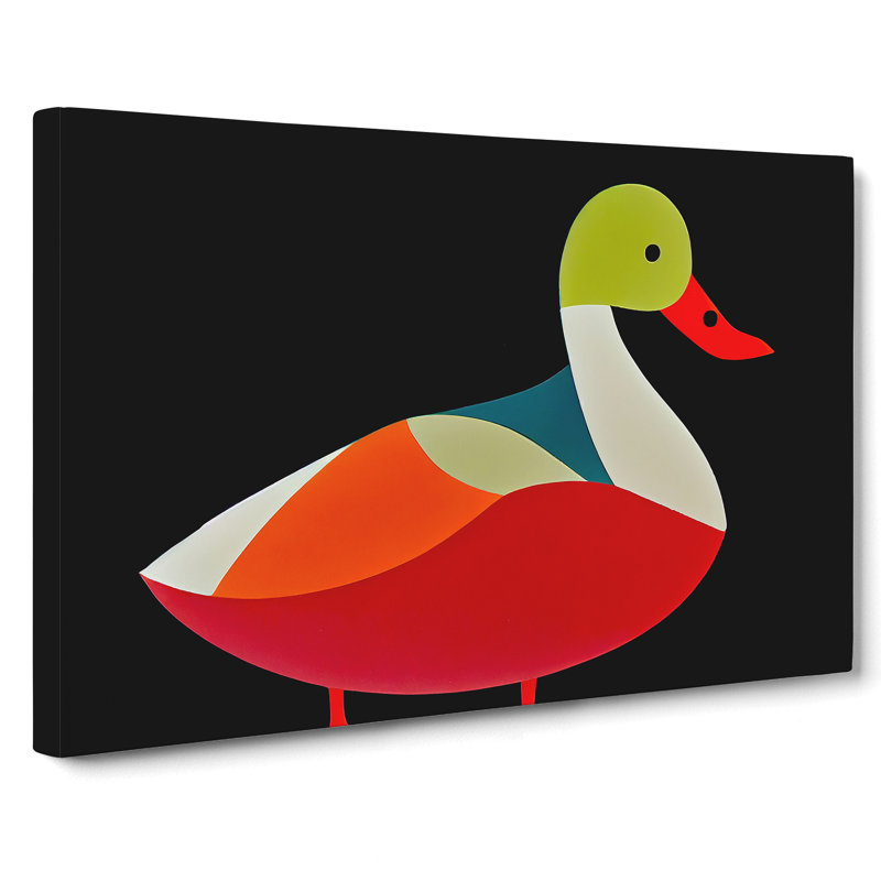 Luminous Abstract Duck - Wrapped Canvas, 40cm H x 60cm W x 3cm D