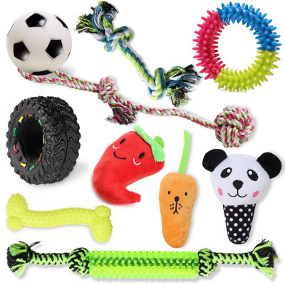 Paquet de 10 jouets à mâcher pour chiots et jouets de dentition à mâcher