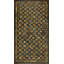 Large Size Charcoal Color Antique Floral English Flat Weave Needlepoint Carpet