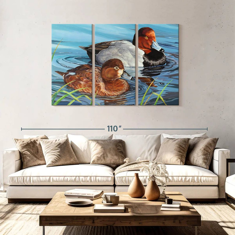 Brampt Redheads Ducks, 48" H x 74" W