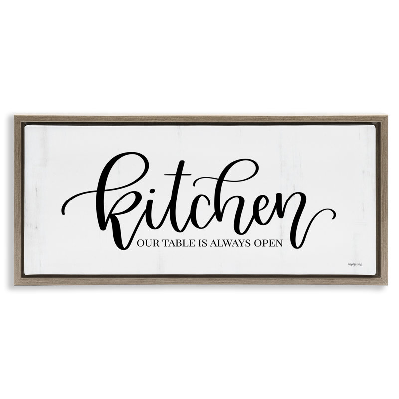 Art mural sur toile flottant Kitchen Kitchen, Cadre flottant orme Montalcino, H 14 po x l 31 po