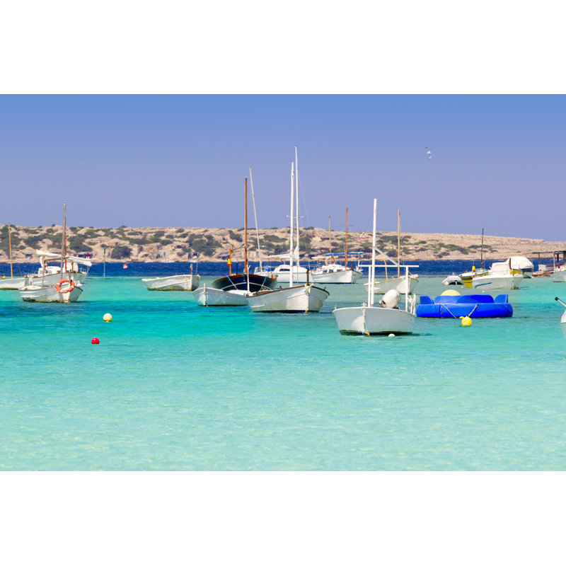Anchor Boats - Wrapped Canvas Print, 30cm H x 46cm W x 3.8cm D