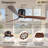 42 INCH WOOD CEILING FAN WITH LIGHT