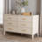 Wooley Mid-Century Fluted Wood 6-Drawer Dresser-1615119858