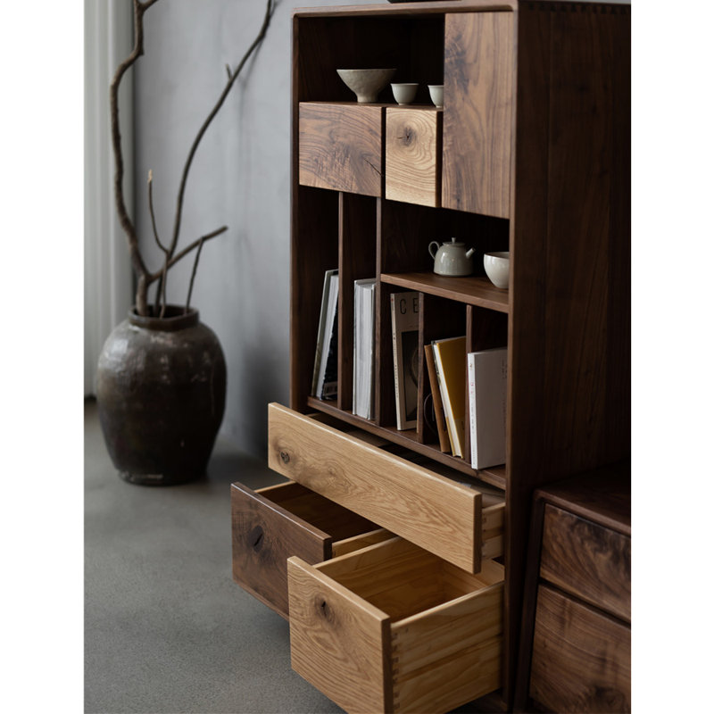 Modern style solid wood bookcase