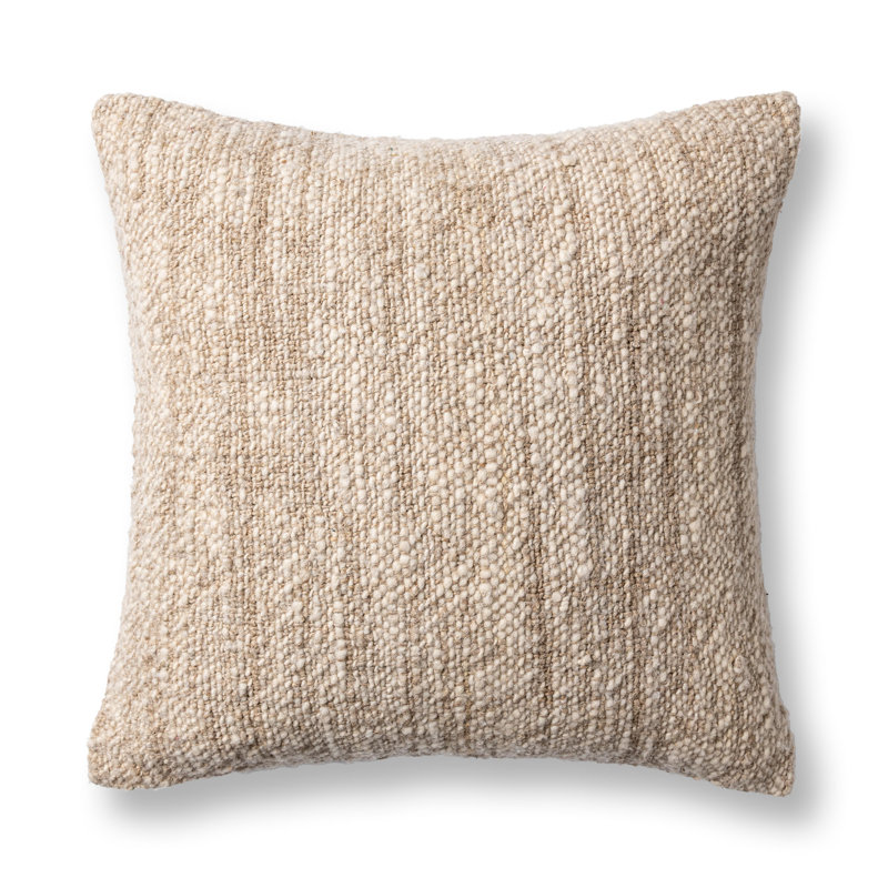 Jai Linen Blend Throw Pillow, Square 22"