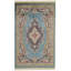 Tapis turc bleu et ivoire 5 x 8
