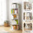 5 Tier Rotating Bookshelf, 360° Display Round Spinning Bookshelf, Space-Saving, Small Space Rotating Bookshelf Tower For Bedroom, Living Room, Home, Office-348838868
