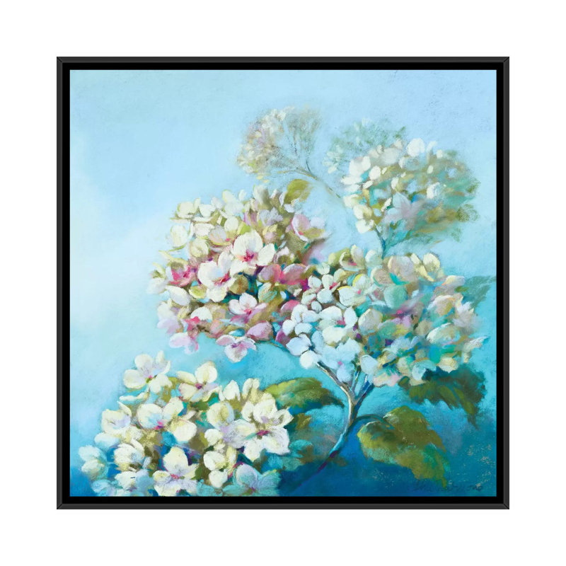 «Perfect White Clouds», impression sur toile, H 18 po x l 18 po x P 1,5 po, Toile avec cadre flottant noir, Pas de tapis