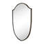 Miroir de salle de bain asymétrique en métal arqué 30 po H x 20 po Faus pour meuble-lavabo, commode, manteau de cheminée ou chambre à coucher-1332063291