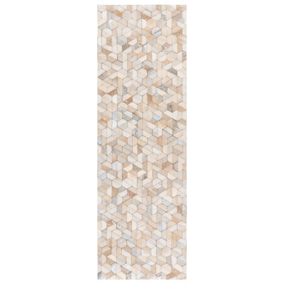 Studio Leather 109 Hand Woven Leather Geometric Rug