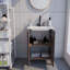 Meuble-lavabo moderne pliable avec lavabo en céramique