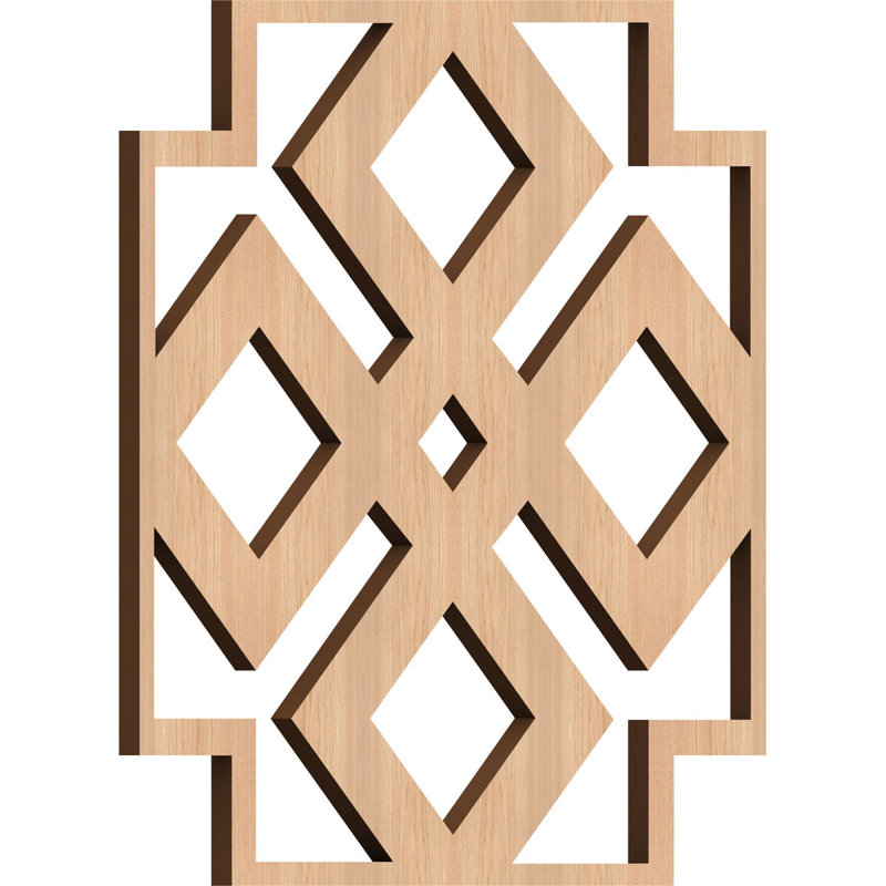 Panneau mural 3D 7,375 "x 7,375", Hickory, H 11,375 po x l 11,375 po