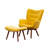 Battistina Velvet Armchair with Ottoman-432621150