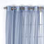 Gathered Linen-Textured Grommet Semi-Sheer Curtains (Set Of 2)-784242269-784242268