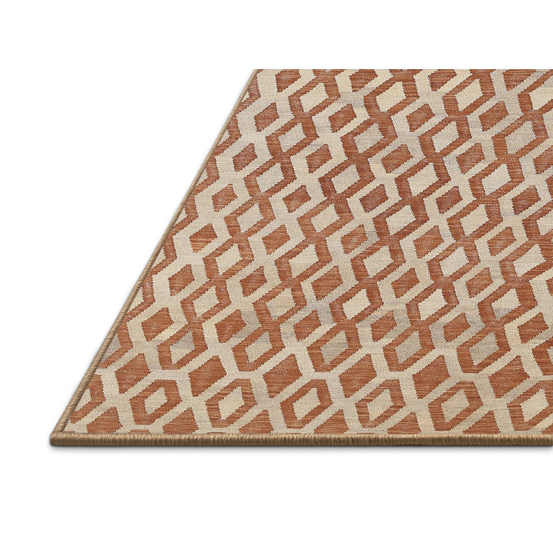Tapis brun/beige/gris contemporaine, Rectangle 3 pi x 5 pi