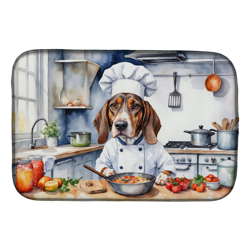 Tapis de cuisine American English Coonhound The Chef