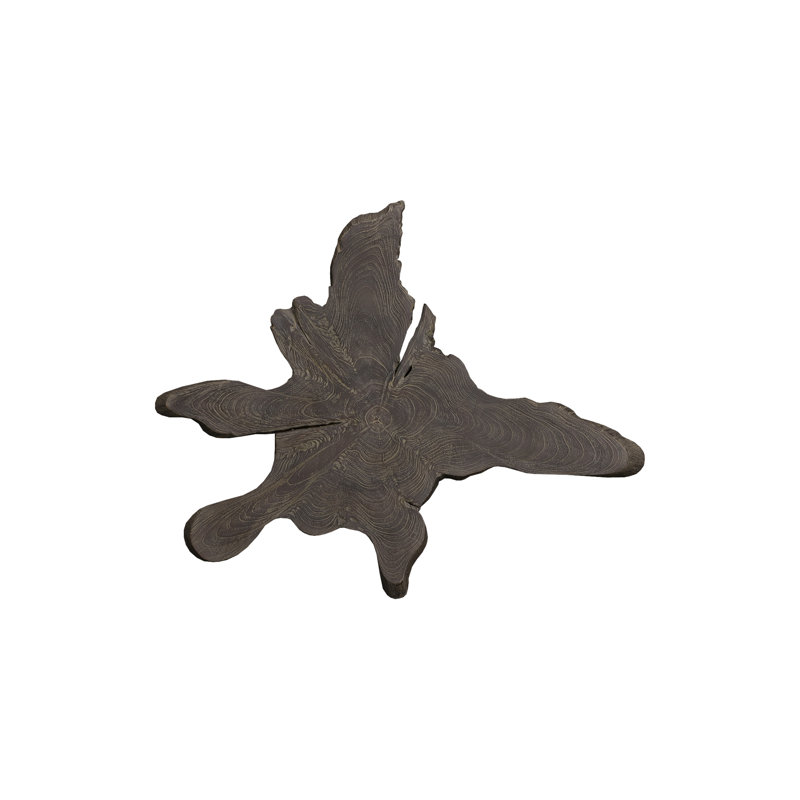 Teak Slice Wall Décor, Lg, Dark Gray