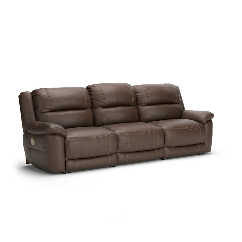 Dunleith Upholstered Power Reclining Sofa, Brown