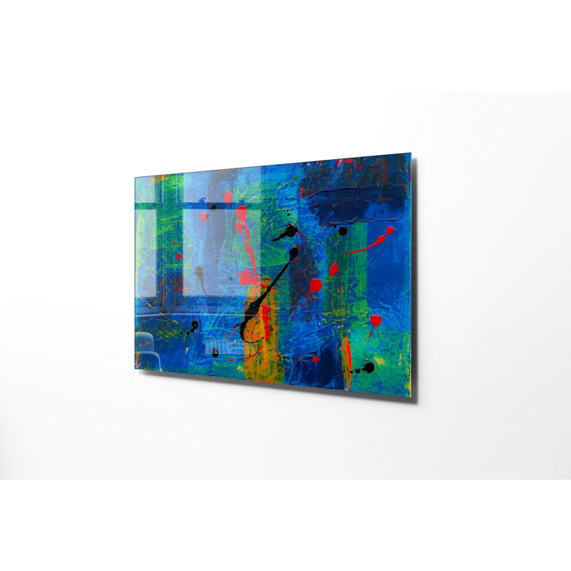 Superbe peinture murale en verre trempé 27,6 po x 39,4 po | 100% verre trempé, épaisseur: 0,16 pouce | Décoration élégante pour le salon ou le bureau, durable et facile à nettoyer, idée de cadeau parfaite