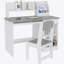 Ensemble de bureau et de chaise pour enfants avec rangement et bureau pour enfants de 5 à 8 ans Qaba