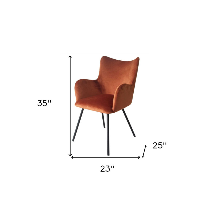 Chaise de salle à manger Curvy, Orange