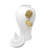 White Ginger Jar With Gold Flower