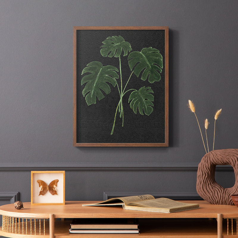 Simple Tropics I, reproduction encadrée - bois massif, Brun, H 28 po x l 22 po