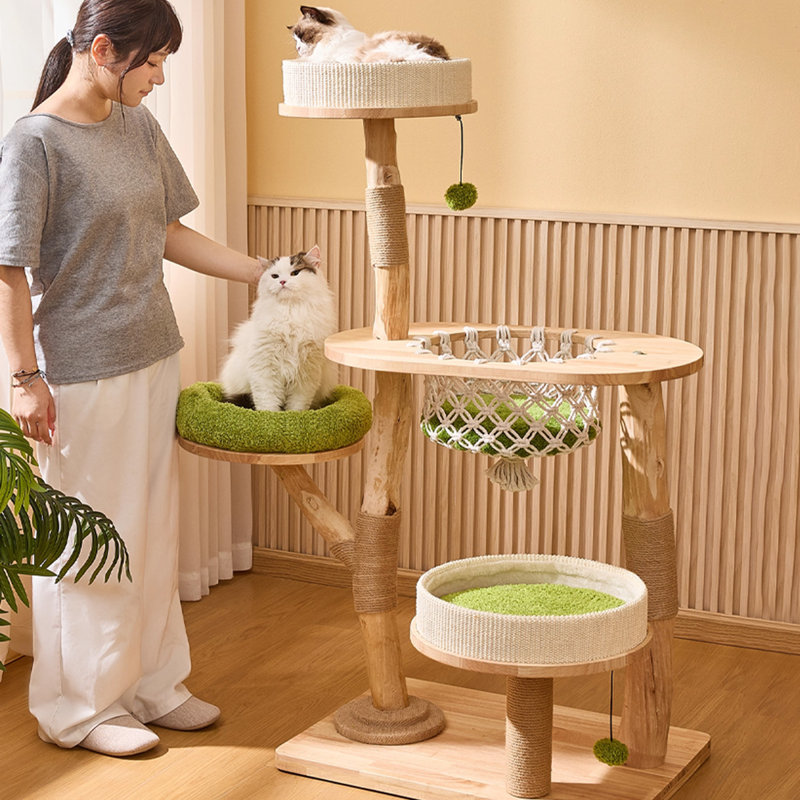 4 Tiers Cat Tree with Condons,Perch,Scratching Posts