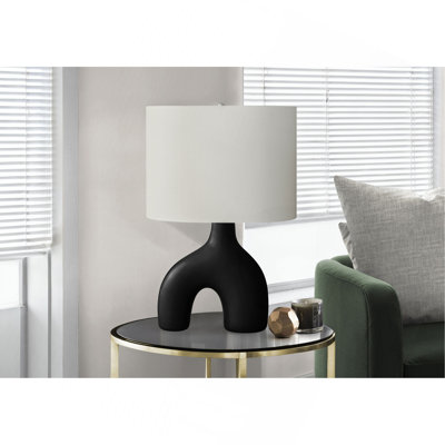 Lampe de table, 63,5 cm de hauteur, abat-jour en céramique, style contemporain et moderne