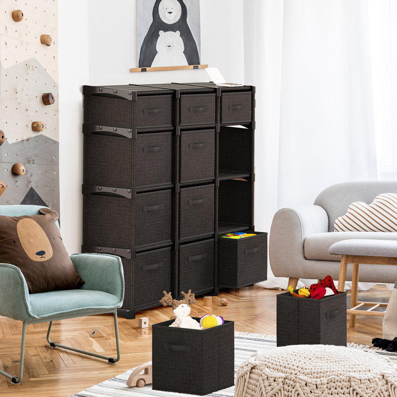 Britteny 12 Drawer Closet System, Black