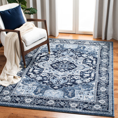 Cestina Oriental Navy/Blue Area Rug