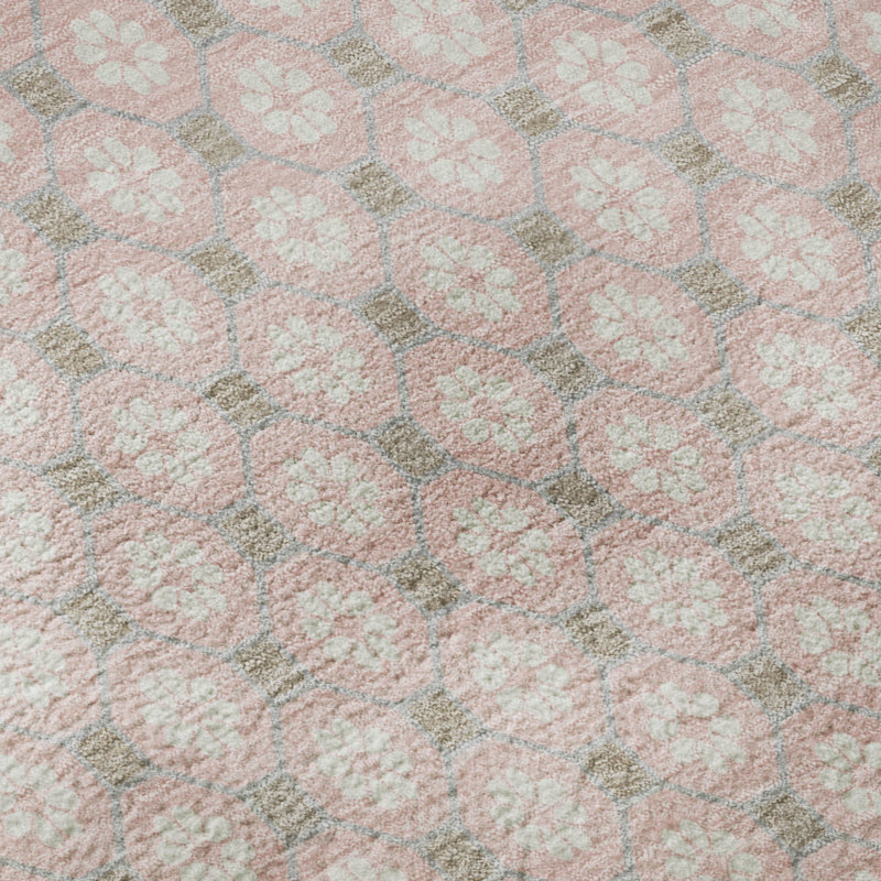 Premium Machine Washable Sykora AMF1428 Lattice Rug, Rectangle 10' x 14'