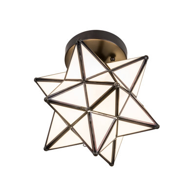 Plafonnier semi-encastré 1 lumière 10,5 po