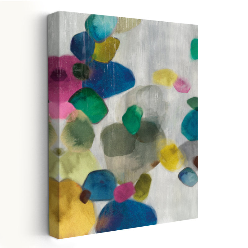 Formes et couleurs, cailloux d'ombre, art, H 24 po x l 16 po
