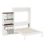 Lit escamotable avec armoire de rangement, support à vin, tiroirs et DEL-319281387