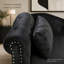 Luxueuse chaise longue en velours avec rangement et coussin, style Chesterfield classique pour chambre à coucher et salon